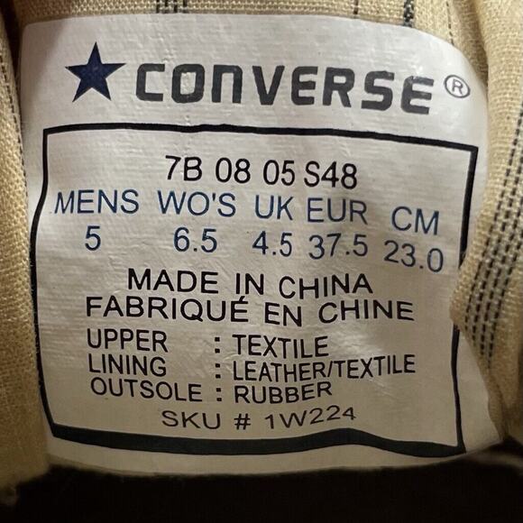 Converse x John Varvatos Slip On Sneakers Tan Canvas Casual Womens Size 6.5 - Picture 9 of 9